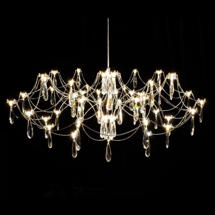 Подвесная светодиодная люстра Kink Light Галанта 07889-80,02(21), в стиле арт-деко, цвет хром