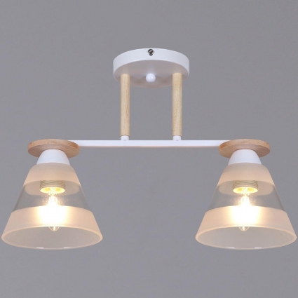 Потолочная люстра Reluce 01630-0.3-02 WH+WOOD цвет белый, мощность 120 Вт