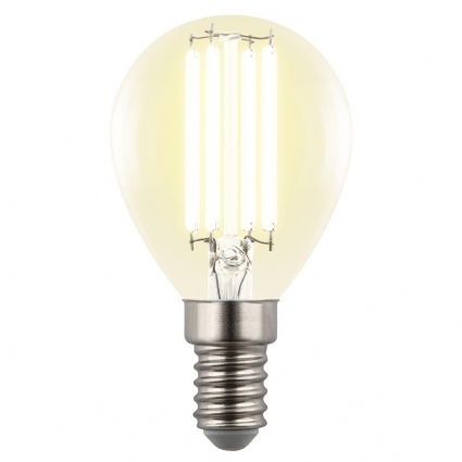 Лампа светодиодная Uniel E14 4W 3000K прозрачная LED-G45-4W/3000K/E14/CL GLY01TR UL-00011938 цвет прозрачный