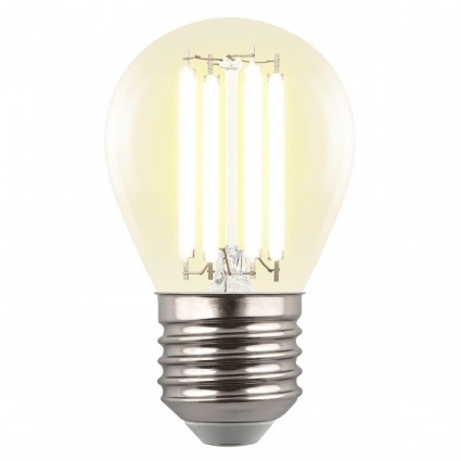 Лампа светодиодная Uniel E27 4W 3000K прозрачная LED-G45-4W/3000K/E27/CL GLY01TR UL-00011940 цвет прозрачный
