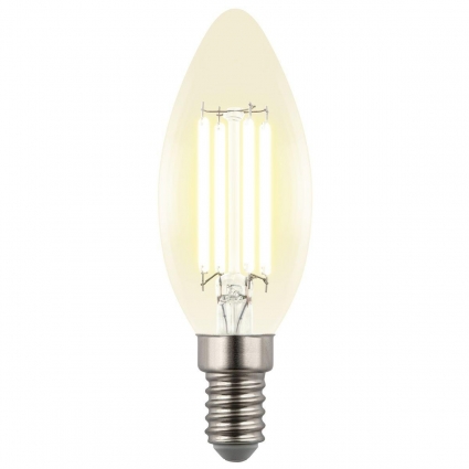 Лампа светодиодная Uniel E14 4W 3000K прозрачная LED-C35-4W/3000K/E14/CL GLY01TR UL-00011936 цвет прозрачный