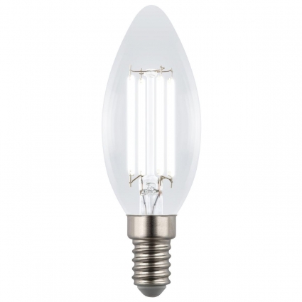 Лампа светодиодная Uniel E14 4W 4000K прозрачная LED-C35-4W/4000K/E14/CL GLY01TR UL-00011937 цвет прозрачный