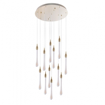 Каскадная люстра Arte Lamp RAINDROP A1803LM-36PB в стиле модерн
