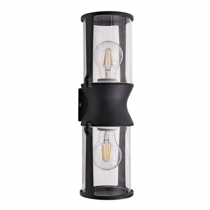 Уличный настенный светильник Arte Lamp Minchir A8306AL-2BK цвет черный, мощность 120 Вт