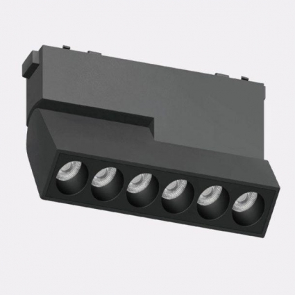 Трековый светодиодный светильник Italline IT09-9014 black 3000K в современном стиле, цвет черный