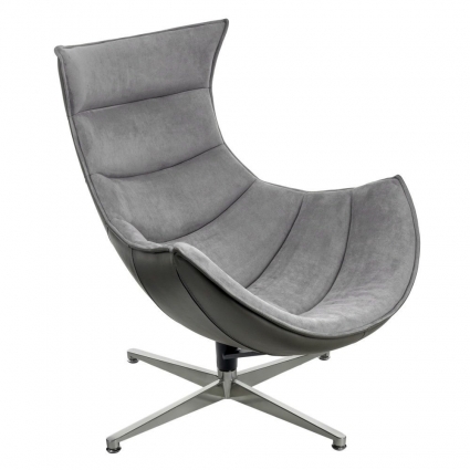Кресло bradexhome Lobster Chair серого цвета для чтения, с подлокотниками