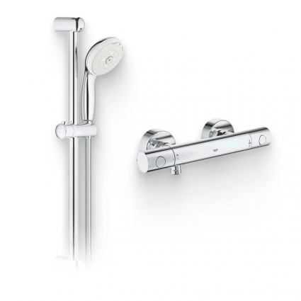 Душевой комплект Термостат Grohe Grohtherm 800 Cosmopolitan 34765000 для душа + Гарнитур Tempesta New 27644001 хром,  в современном стиле