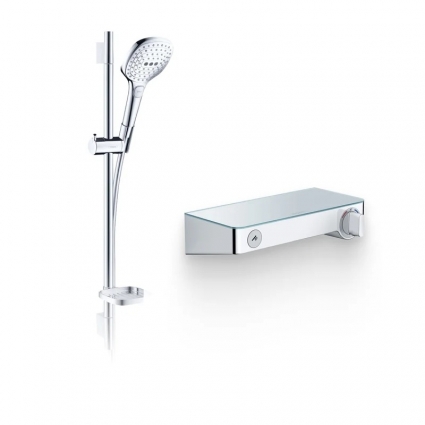 Душевой комплект Термостат Hansgrohe Ecostat Select 13171000 для душа + Гарнитур Raindance Select E 120 26620000 хром, штанга 7.4 см