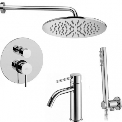Комплект для ванной Paffoni Light KITLIG018CR071 С ВНУТРЕННЕЙ ЧАСТЬЮ, хром, шланг пластиковый 150 см