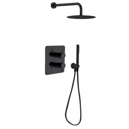 Душевой комплект Ramonsoler Odisea K3987021NM черный, С ВНУТРЕННЕЙ ЧАСТЬЮ, шланг пластиковый 175 см
