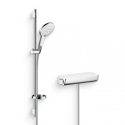 Душевой комплект Термостат Hansgrohe Ecostat Select 13161400 для душа + Гарнитур Raindance Select S 150 3iet 27803400 штанга 7.4 см