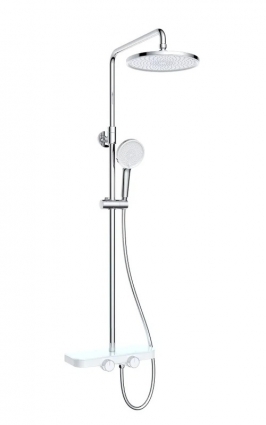 Душевая стойка ARROW AG3327CP хром штанга 125 см, шланг пластиковый 150 см