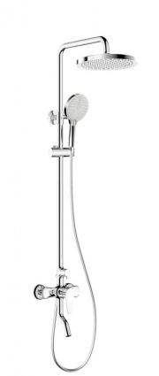 Душевая стойка ARROW AG3307CP-1 хром штанга 137.2 см, шланг пластиковый 150 см