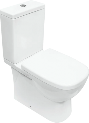 Унитаз-компакт напольный Sanita luxe Quadro Comfort с биде, с микролифтом, белый, 35.3x64 см
