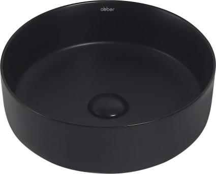 Накладная раковина Abber Bequem AC2108MB, матовая черная, цвет черный