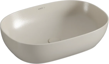Накладная раковина VitrA Outline Recycled 7995B066-0016, матовый тауп, цвет бежевый
