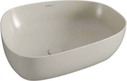 Накладная раковина VitrA Outline Recycled 7991B066-0016, матовый тауп, цвет бежевый