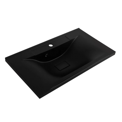 Мебельная раковина BelBagno BB800/450-LV-ART-PR-NERO черная матовая цвет черный