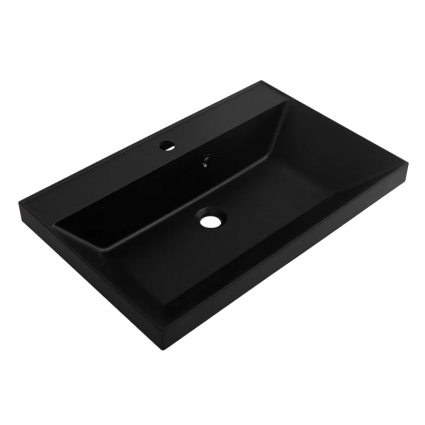 Мебельная раковина BelBagno BB700/450-LV-ART-AST-NERO черная матовая цвет черный