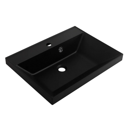 Мебельная раковина BelBagno BB600/450-LV-ART-AST-NERO черная матовая цвет черный