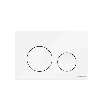 Кнопка смыва Ceramica Nova Balance Circle CN12-001W глянцевый белый механическая,  в современном стиле