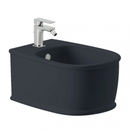 Биде подвесное ArtCeram Atelier ATB001 17 00, черный матовый, овальное