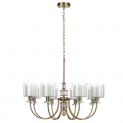 Подвесная люстра Odeon Light Classic Saga 5088/8 цвет белый, мощность 320 Вт