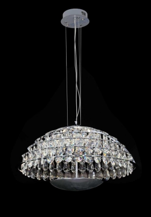 Люстра подвесная Alfa Light F4024-20 600mm CH LED цвет хром, мощность 15 Вт