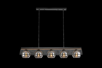 Люстра подвесная Alfa Light F3524-13 L1050*W250*H180*H700 E27*5 в стиле модерн, цвет черный