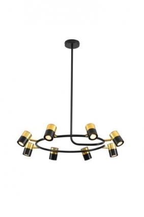 Люстра подвесная Alfa Light F3524-19 Gold+Black GU10*8 в стиле модерн, мощность 40 Вт
