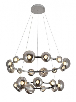 Люстра подвесная Alfa Light F4324-35 D95 Chrome в стиле модерн, мощность 63 Вт