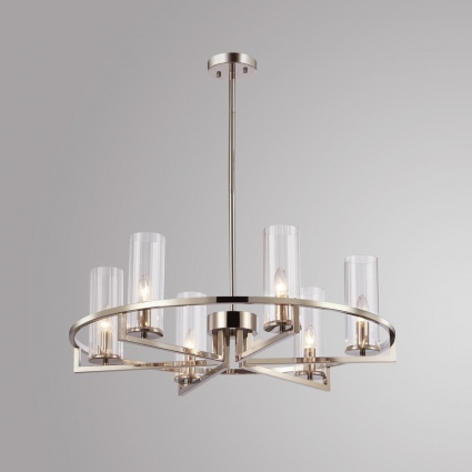 Люстра подвесная Alfa Light F3024-20 CHROME в стиле модерн, цвет хром