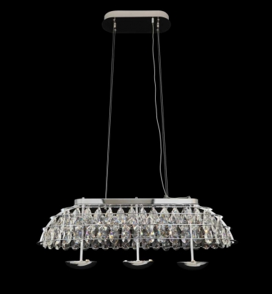 Люстра подвесная Alfa Light F4024-22 800x350mm CH LED цвет хром, мощность 25 Вт