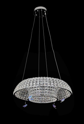 Люстра подвесная Alfa Light F4024-15 600mm CH LED цвет хром, мощность 45 Вт