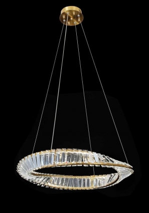 Люстра подвесная Alfa Light F4024-69 ?600 GD LED 72+72W в стиле модерн, цвет бронза