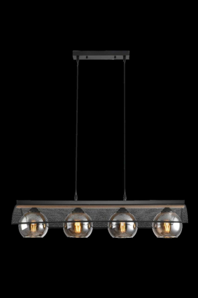 Люстра подвесная Alfa Light F3524-12 L845*W250*H180*H700 E27*4 в стиле модерн, цвет черный