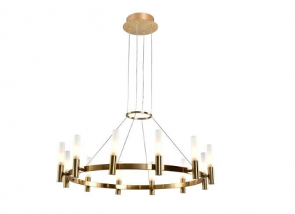 Люстра подвесная Alfa Light F3924-72 brass 12*G9 D80*H15 0 в стиле модерн, цвет бронза