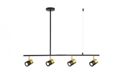 Люстра подвесная Alfa Light F3524-20 Gold+Black GU10*4 в стиле модерн, мощность 200 Вт