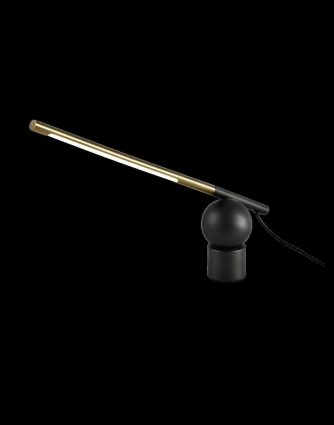 Настольная лампа Alfa Light F3924-41 light black+gol d 5W 30*8*40 в стиле модерн