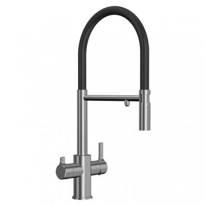Смеситель для кухни Elghansa Kitchen Pure Water 56F5511-Steel steel однорычажный, длина излива 22.5 см