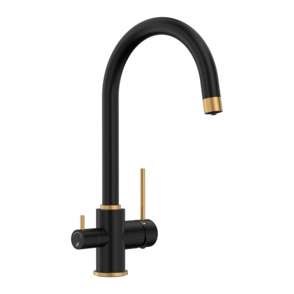 Смеситель для кухни Elghansa Kitchen Pure Water 56B5216-BlackGold black gold однорычажный, черный