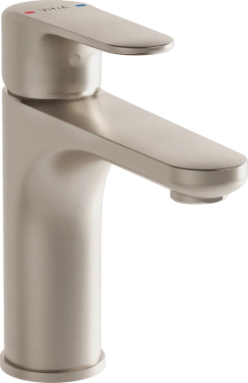 Смеситель для раковины VitrA Root Round A4270634EXP, брашированный никель, однорычажный, длина излива 13.4 см