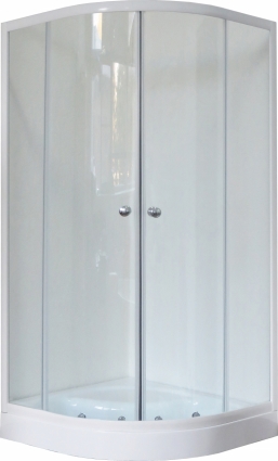 Душевой уголок Royal Bath RB 100HK-T четверть круга, двери раздвижные, стекло прозрачное