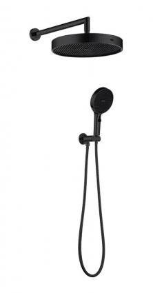 Душевой гарнитур Boheme Cell 427-SGM, глянцевый антрацит, цвет сталь, штанга 24.8 см