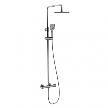 Душевая система Clever UP!Urban с термостатом 61958, цвет серый, шланг 175 см