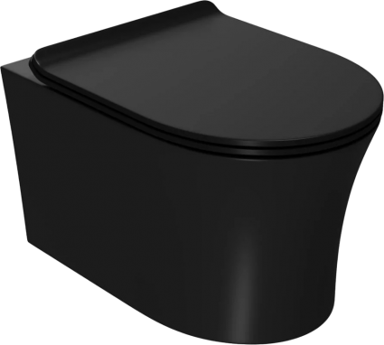 Унитаз подвесной Point Вега PN41711BM черный, 36x54 см