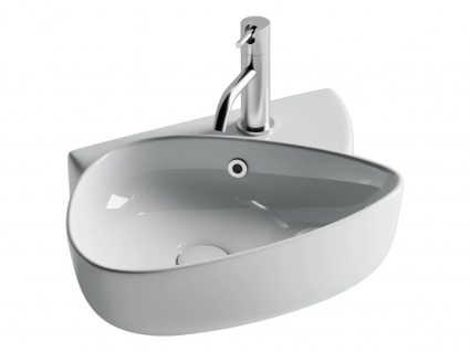 Раковина маленькая в туалет Ceramica Nova Element CN5049 белый глянцевый