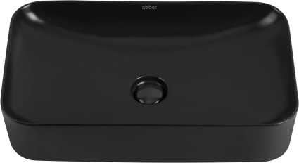 Накладная раковина Abber Rechteck AC2204MB матовая черная цвет черный