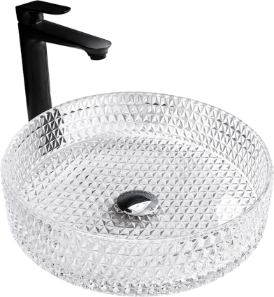 Накладная раковина Abber Glas AK2301, прозрачная, цвет прозрачный