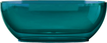 Акриловая ванна Abber Kristall AT9703 Aquamarin 170x75 см, отдельностоящая, бирюзовая, овальная, с донным клапаном, объем 240 л.